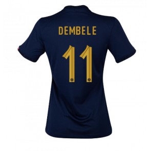 Maillot de foot France Ousmane Dembele #11 Domicile Femmes Monde 2022 Manches Courte